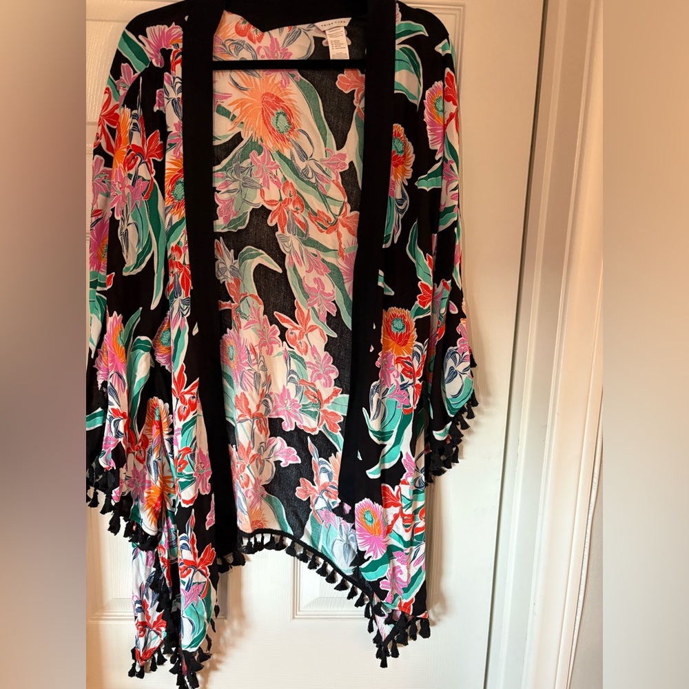 Trina Turk Multicolor Floral Kimono